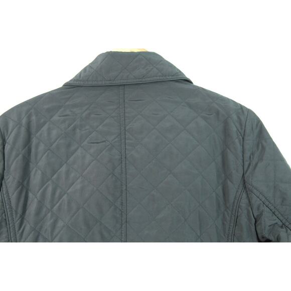 NO BELT Max Mara Weekend Black Quilted Women's Trench Coat US 12 - Picture 9 of 13